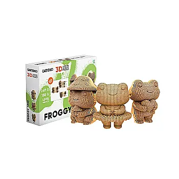 Картонний конструктор "Cartonic 3D Puzzle FROGGY TRIO", CARTTRIOFROG
