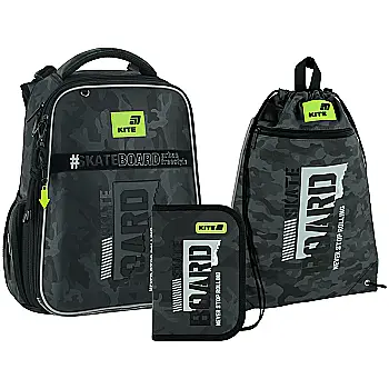 Набор рюкзак + пенал + сумка для обуви Kite 531 SK8 Board, SET_K26-531M-2