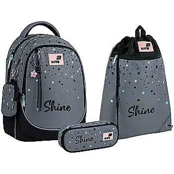 Набор рюкзак + пенал + сумка для обуви Kite 700 Shine, SET_K26-700M-2