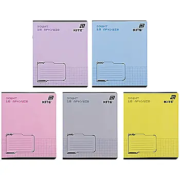 Тетрадь 18 л., кл., софт тач + УФ лак, Kite One color, K26-236-1