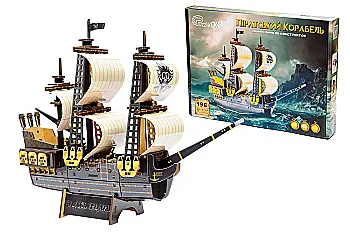 Конструктор дерев’яний 3D "Піратський корабель ", 34*27*9 см, Puz-00928, PuzzleOk