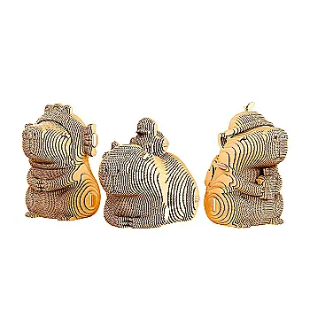 Картонний конструктор "Cartonic 3D Puzzle CAPYBARA TRIO", CARTCAPYTRIO