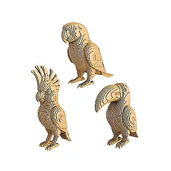 Картонний конструктор "Cartonic 3D Puzzle TROPICAL BIRDS TRIO", CARTTRIOBIRDS