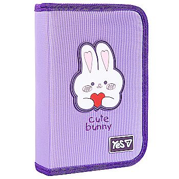 Пенал твердий Yes одинарний з двома клапанами HP-04 "Cute Bunny", 533740