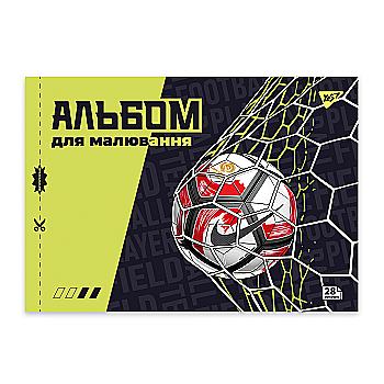 Альбом для малювання "Football" А4 28 арк/100 скоба, з перфорацією (1158) 130609 YES