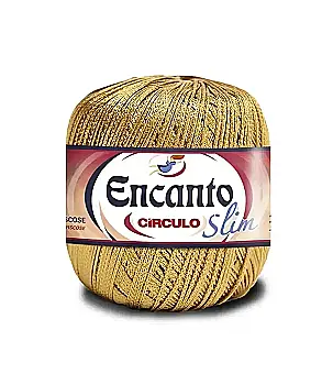 Пряжа 7577 Золотой (100% вискоза, 100 гр. 240 м 6 мот. в уп), ТМ "Encanto Slim"