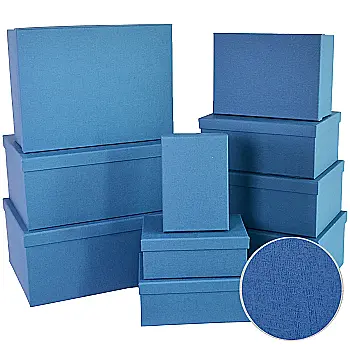 Подарункова коробка прямокутна, синя, 19*13*7,5 см, 1110259101