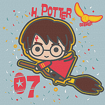 Набір для розпису по номерах 25*25 см WB "Harry Potter: Політ на мітлі", KHO1364, ТМ "Ideyka"