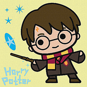 Набір для розпису по номерах 25*25 см WB "Harry Potter: Чари під зірками", KHO1365, ТМ "Ideyka"