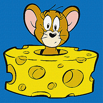 Набір для розпису по номерах 25*25 см WB "Tom and Jerry: Любитель сиру", KHO1371, ТМ "Ideyka"
