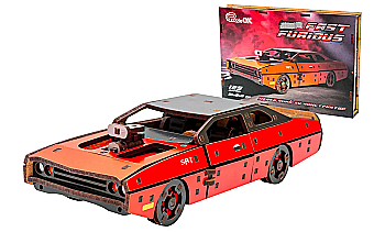 Конструктор дерев’яний 3D "Fast Furious", дет 125, червоний кол, 21*8*5 см, Puz-62520, PuzzleOk