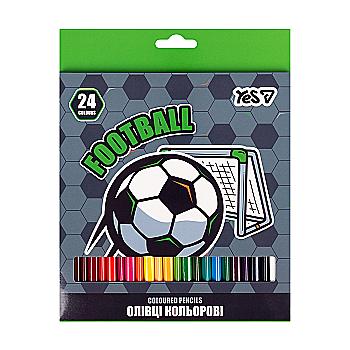 Карандаши цветные Yes 24 цв. "Football", 290785