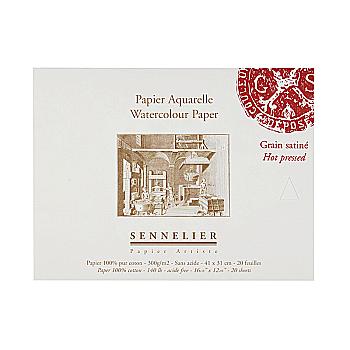 Склейка для акварелі "Sennelier" 20 арк., гаряче пресування, 300 г/м, 41*31 см, N139833