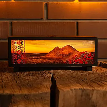 Нічник-панорама "Український Донбас", чорний (LED, Акумулятор, USB Type-C), npa1024