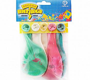 Набір кульок латексних "Фламінго" 33 см 5 од, 1111-5142