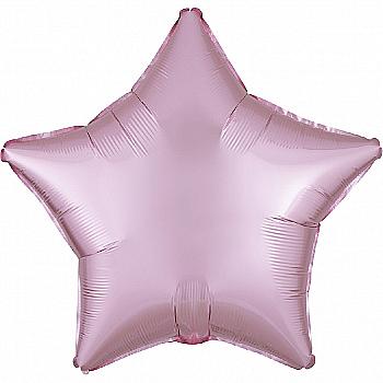 Кулька без малюнка Зірка 18" сатин світло-рожевий, 3204-0570