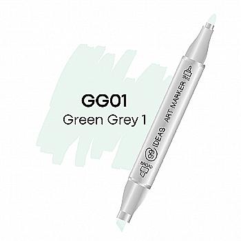 Маркер двухсторонний Green Gray 1 - Серо-зеленый 1, GG01, 99IDEAS Маркер двухсторонний Green Gray 1 - Серо-зеленый 1, GG01, 99IDEAS