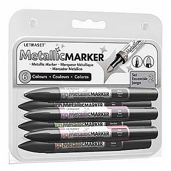 Набір маркерів Letraset "ProMarker Metallic" 6шт. (Set 2)