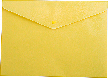 Папка-конверт А4 на кнопці, жовта ВМ 3925-08 ***