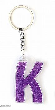 Брелок буква "K", сиреневая, 554261 Брелок буква "K", сиреневая, 554261