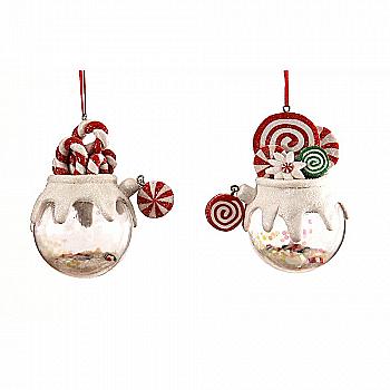 Підвіска новорічна Куля цукеркова (2 види в асорт.), 9767483 Підвіска новорічна Куля цукеркова (2 види в асорт.), 9767483