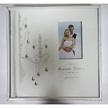 Фотоальбом магнит.20 "Свадебный со стразами" 33*33, mix, FM20-7498