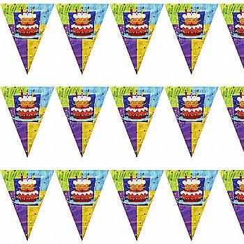 Гірлянда-вимпел Торт Birthday 360 см, 1505-0405