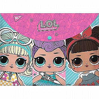 Папка-конверт на кнопці А4 "LOL", 491810 Yes
