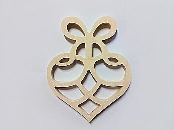 Заготівка дерев`яна "Серце", 0080 Заготівка дерев`яна "Серце", 0080