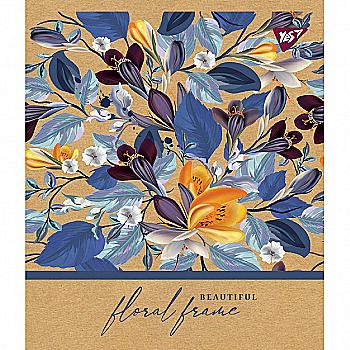 Тетрадь 18 кл YES "Floral frame", 765081