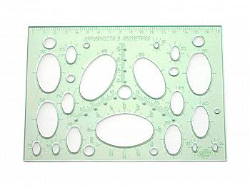 Трафарет кіл в ізометрії прозорий, кольоровий ТИ-1 Трафарет кіл в ізометрії прозорий, кольоровий ТИ-1