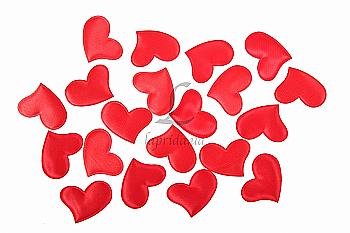 Серце з тканини, атлас, 3,2 см, 5-31504