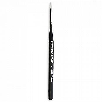 Кисточка Toray «Живопись» 1212 Синтетика круглая № 03 короткая ручка белый ворс