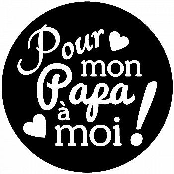 Штамп-міні прозорий 4*4 см Pour mon Papa a moi!, 10030046 ТМ "Artemio"