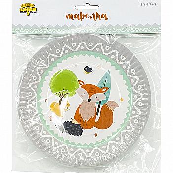 Тарілка пап Лісові Друзі 17 см 6 од, 1502-3898