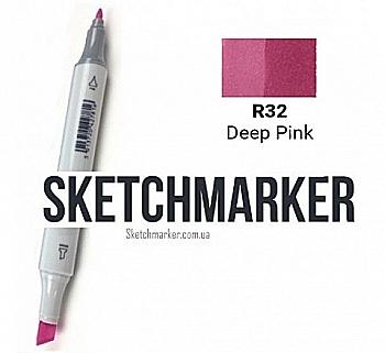 Маркер SKETCHMARKER, 2 пера: долото и тонкое, Deep Pink - Глубокий розовый, SM-R32 Маркер SKETCHMARKER, 2 пера: долото и тонкое, Deep Pink - Глубокий розовый, SM-R32