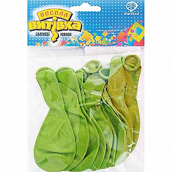 Набір кульок латексних зелений 25 см 10 од, 1111-5123