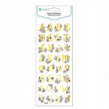 Наклейки цветные - Алфавит (32 шт.), DPNK-047 DpCraft Наклейки цветные - Алфавит (32 шт.), DPNK-047 DpCraft