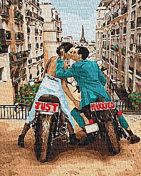 Набір для розпису по номерах 40*50 см "Любов у великому місті", KHO4656