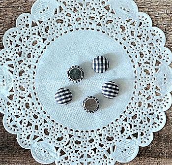 Фишки ткани Клетка, черные, 5 шт, HY13011, ScrapBerry’s