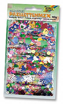Декоративні елементи Пайетки "All-year round" 40 г. (форма і колір в асорт.), 2507 Folia Декоративні елементи Пайетки "All-year round" 40 г. (форма і колір в асорт.), 2507 Folia
