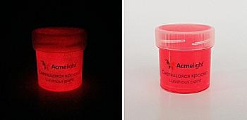 Фарба, що світиться, для текстилю, 20 мл, червона, AcmeLight Фарба, що світиться, для текстилю, 20 мл, червона, AcmeLight