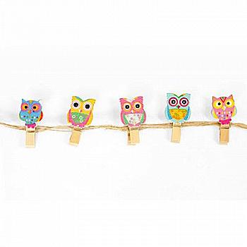 Прищіпки з мотузкою 3,5 см , сови, 1903 Прищіпки з мотузкою 3,5 см , сови, 1903