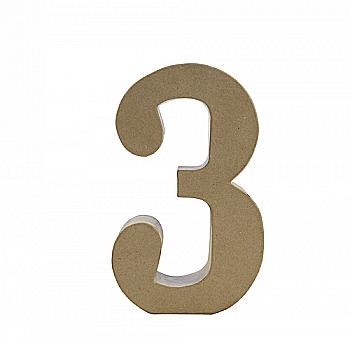 Заготівка з пап`є-маше Цифра "3" 5*18*30 см, AC423O ТМ "Clairefontaine" Заготівка з пап`є-маше Цифра "3" 5*18*30 см, AC423O ТМ "Clairefontaine"
