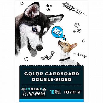 Картон цветн. двухсторонний A5 10 л/10 цв., Kite Dogs, K22-289 Картон цветн. двухсторонний A5 10 л/10 цв., Kite Dogs, K22-289