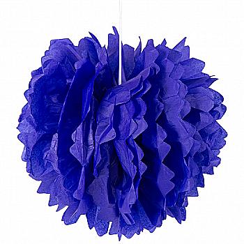 Помпон бумажный синий 40 см, 1412-0078