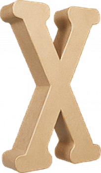 Заготівка з пап`є-маше Літера "X" 5*20*30 см, AC417O ТМ "Clairefontaine"