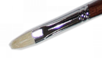 Пензлик "Живопис" 2121 Щетина овальна № 02 довга ручка білий ворс