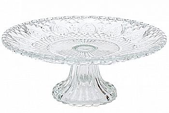 Блюдо для торта стеклянное на подставке, 30 см, 543-110