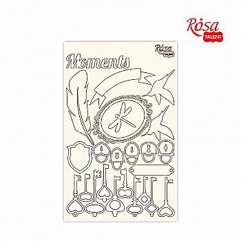 Чіпборд для скрапбукінгу 12,8*20 см "Floral Poem" 2, білий картон, 94232035 ROSA TALENT Чіпборд для скрапбукінгу 12,8*20 см "Floral Poem" 2, білий картон, 94232035 ROSA TALENT